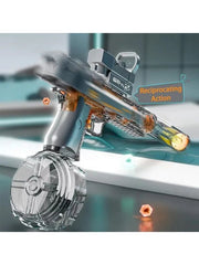Electric Water Gun brown Pichkari with Light Up LED – Automatic Water Squirt Gun for Kids, Summer Fun & Pool Party Toys
