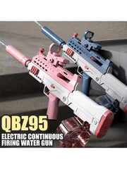 QBZ95 WaveCrusher – High-Capacity Automatic Water Blaster with 32FT Power Splash for Ultimate Summer Battles & Non-Stop Soaking Fun.