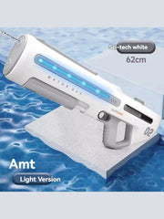 High-Pressure Electric Water Gun – Powerful Automatic Water Blaster with LED Lights for Adults, Perfect for Outdoor and Pool Fun