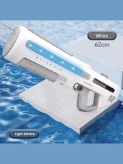 High-Pressure Electric Water Gun – Powerful Automatic Water Blaster with LED Lights for Adults, Perfect for Outdoor and Pool Fun