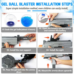 Sembylon Uzi Gel Ball Blaster with Rotary Drum