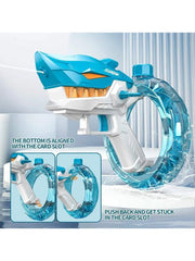 Aqua Blue - SharkBlast 3000 - High-Quality Electric Shark Water Gun Pichkari – Automatic High-Pressure Spray Gun for Kids’ Outdoor Summer Fun